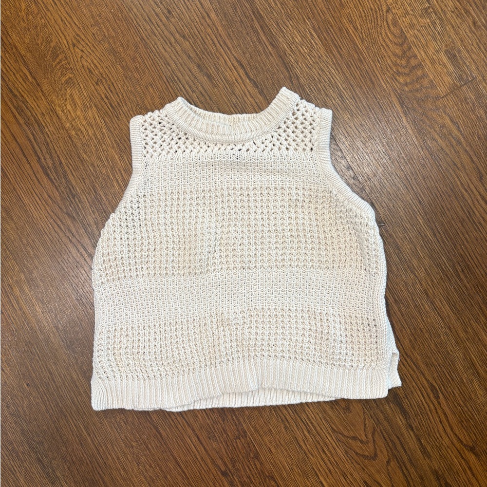 Universal Thread Cream Open-Knit Sweater Tank